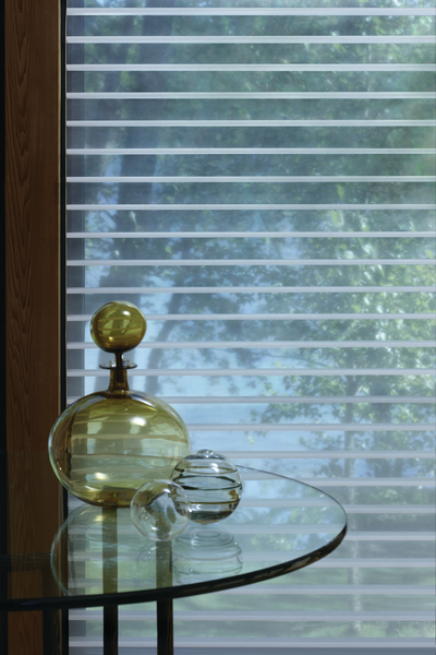 Innovative.  Unexpected.  Designed to a higher standard of excellence. Silhouette® window shadings provide the light control of a blind, the easy operation of a shade, and the soft, light-filtering translucence of a sheer curtain. 